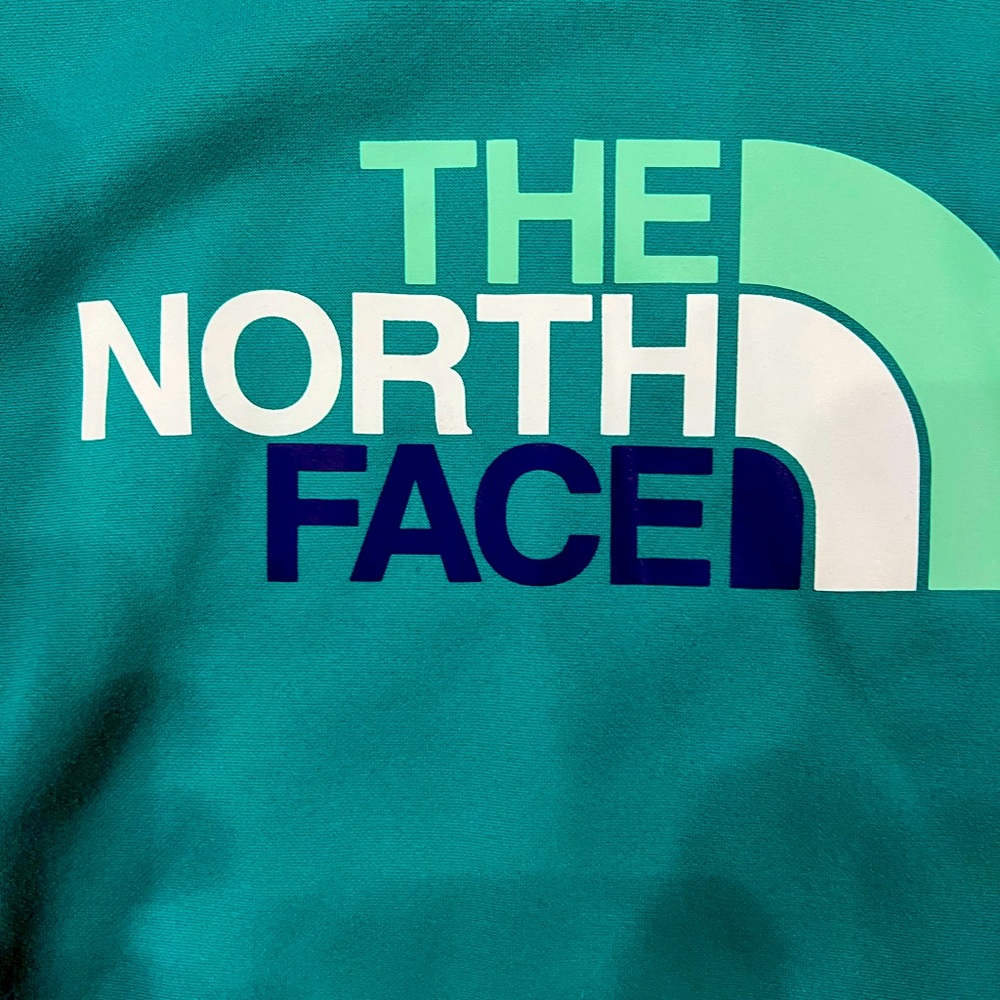 North face / youth hoodie / green/blue